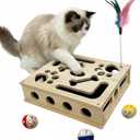 Cat Scratch Puzzle Enrichment Box, Cat Nail File Enrichment Box Sandpaper, Interactive Cats Treat Toy Stress Free, Scratchers That Trim Nails