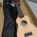 Everjoys Soprano Ukulele Beginner Kit 21 Inch w/Free Online Lesson Gig Bag Tuner Picks Strap, Fast to Learn (Rainbow String)