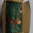 Geefuun 24Pieces Christmas Artificial Pine Needle/Pick Decorations 1 Pack Jute Twine Rope - Xmas Party Gift Wrapping Decor Wreaths Arrangement Tree Ornaments Wedding Supplies