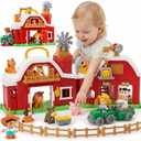 30-Piece Upgraded Farm Animal Big Barn Playset Gifts for Toddlers Christmas
Montessori Learning Toys for 18 Months Olds Girls Boys|Pretend Animal with Tractor Birthday Gifts for 2 Years