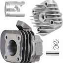 Cylinder Piston Top End Kit Replacement for Polaris Scrambler 50 2001-2003 Predator 50 2004-2007 50cc