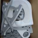 Primlect Potty Training Seat, 2-in-1 Toddler Toilet Seat with Step Stool, Ultra-Stable Potty Chair Attachment, Adjustable Seat and Step Ladder, Non-Slip Design, Splash Guard for Boys and Girls(Grey) (Gray)