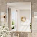 TokeShimi 30x36 Beveled Bathroom Mirror Frameless, Rectangle Bathroom Vanity Mirror with 1" Beveled Edge, Shatterproof Modern Mirrored Wall Decor for Living Room, Entryway, Bedroom