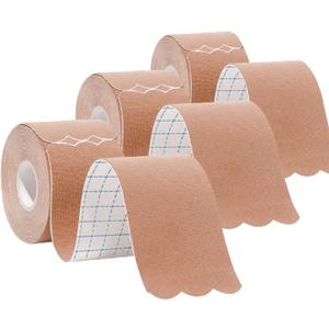 Kinesiology Tape Pro Athletic Sports (3 Rolls,60 Precut Strips) Waterproof Breathable Latex Free Tape for Ankle Wrists Knees Elastic Running Tennis Swimming Sports Activities Tapes(Flesh Color)