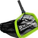 Sepetrel,Pool Net,Professional Swimming Pool Leaf Skimmer Nets for Cleaning with Nylon Deep Bag,Heavy Duty Aluminum Frame & Handle Rake(Pole Not Included)