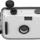 Disposable Film Camera, 35mm One Time Use Camera with 28MM F/9 Lens, Reusable Lightweight Vintage Camera for Kids (Black and White)