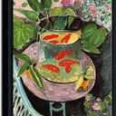 Wieco Art Framed Canvas Wall Art Goldfish by Henri Matisse Colorism Aesthetic Abstract Canvas Prints for Wall Decor and Home Office Decorations Black Frame (17L" x 12W")