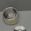 Ice Bucket, Ice Bucket with Silicone Sealing Ring Double-Wall Vacuum Insulation Champagne Buckets with Filter Layer Ice Tongs Ice Scoop (White, 3 L)