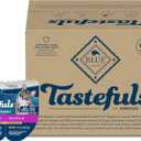 Blue Buffalo Tastefuls Spoonless Singles Natural Wet Cat Food Pat, 2.6-oz Twin-Pack Trays, Beef Entre (24 Count)