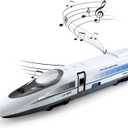 OTONOPI Electric Bullet Train with Lights and Sounds Subway Locomotive Engine High Speed Toy Train Model Inertial Driving Play Vehicle for Kids Age 3+