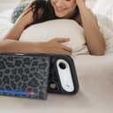 iCoverCase Compatible with iPhone Air Wallet Phone Case with Card Holder for Women Men, [RFID Blocking] Card Slots PU Leather Protective Wallet Case for 17 Air (Black Leopard) (for Air (6.5 inch))