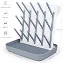 Termichy Baby Bottle Drying Rack: Large Vertical Bottle Dryer Rack Holder - Space Saving Standing Drying Rack for Baby Bottles and Pump Part Cleaning (Gray)