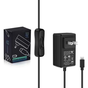 iUniker 5V 4A USB-C Power Supply for Raspberry Pi 4, 20W Charger with ON/Off Switch, 5ft Cable, UL Listed - Compatible with Pi 4 Model B (8GB/4GB/2GB/1GB) & Orange Pi 5/5B