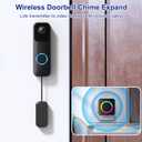 Wireless Doorbell Chime - Compatible with Blink Video Doorbell and Blink Video Doorbell (2nd Gen) (1 Video Doorbell Extender 1 Receiver