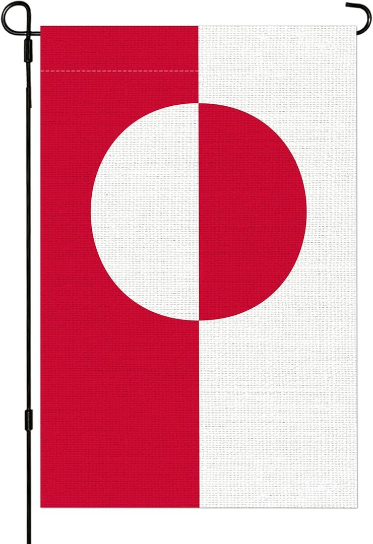 3 x Greenland Burlap Garden Flag,Double Sided 12X18 Inch, Flag Only, for Yard Garden Outdoor Home Decor (Flagpole Not Included)