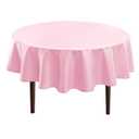 Hiasan Round Tablecloth 80 Inch - Waterproof Stain Resistant Spillproof Polyester Fabric Table Cloth for Dining Room Kitchen Party, Pink