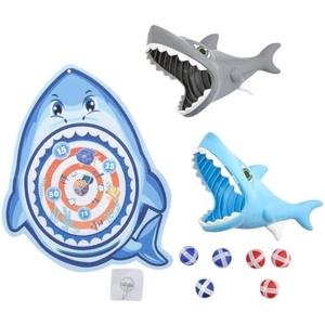 Fun Express 6 1/4" x 10 1/2" Blue & Gray Shark Target & Ball Shooter Game - 9 Pieces, Pack 2