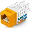 Everest 45° Angled RJ45 Cat6A Keystone Jacks 50-Pack in Yellow - Slim Profile Female RJ45 Connectors - Cat 6A Keystone Jack - Compatible with 45° Angled Speed Termination Tool - 45Term (B0BL3GS7ZY)
