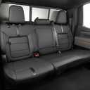 Leather Car Seat Covers for 2019-2026 Silverado/Sierra Crew Cab,Black