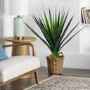 JUSTOYOU 3FT Realistic Agave Plant Artificial, Spiked Succulent Faux Agave Plants, 36" Fake Succulent Plant Outdoor UV Resistant for Patio, Front Porch, Home and Office Decor, 1pc