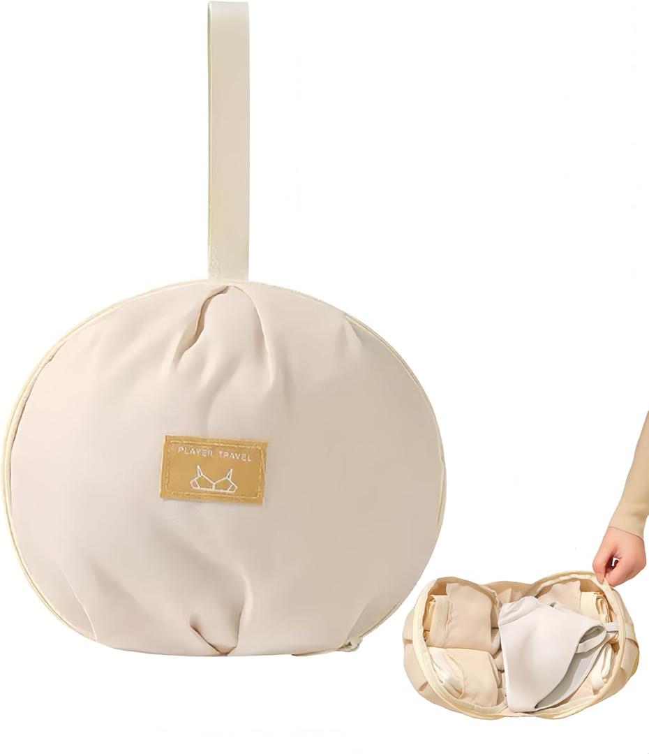 Travel Underwear Organizer Bag:Portable Luggage Organizer for women, Multi-Compartment Storage Bag for Clothes, Bras, and Accessories, Ideal for Suitcases and Carry-Ons