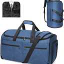 Bukere Garment Duffle Bags for Travel, Convertible Carry on Bag with Shoe Compartment, 3 in 1 Travel Suit Bag with Backpack Shoulder Strap for Men Women