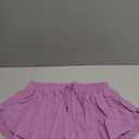 1 Pack Womens Flowy Athletic Shorts 2-in-1 Butterfly Running Shorts with Built-in Spandex Liner, Casual Workout Gym (Small Purple)