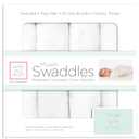 SwaddleDesigns Cotton Muslin Swaddle Blankets, Set of 4, Receiving Blankets for Baby Boys & Girls, Best Shower Gift, 46x46 inches, Pure White