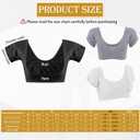 Zhanmai 3 Pcs Underarm Sweat Vest Armpit Sweat Proof Pads for Under Armpits Underarm Proof Pads for Women (L)