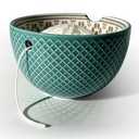 UCDRMA Yarn Bowl for Crocheting Large Yarn Holder Bowl, Round Crochet Bowl Ceramic Yarn Knitting Bowl for Bulky/Acrylic Yarn, Easy-to-use Knitted Yarn Storage Bowl, Great Knitting Crochet Gift