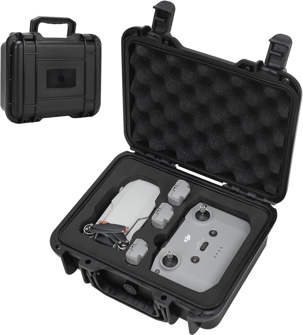 Waterproof Hard Case for DJI Mini 4K, Shock Absorbing and Pressure Resistant Carrying Case for DJI Mini 4K Drone Combo, Controller, Battery and Battery Charger