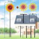 Sunflower Wind Spinners, 360 Degrees Swivel Metal Wind Sculptures, 62" Garden Pinwheels for Yard Lawn Patio Decor