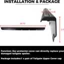 KUAFU Tailgate Molding Cover Cap Compatible with 2005-2015 Toyota Tacoma Replace for 65717-04020 TO1904100 Top Protector