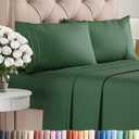 Queen Size 4 Piece Sheet Set - Comfy Breathable & Cooling Bed Sheets Set - Hotel Luxury Bedding for Women, Men, Kids, Teens, Boys & Girls - Deep Pockets, Soft, Wrinkle Free - Oeko-Tex - Emerald Green