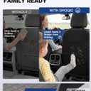 Seat Back Protectors for Kids, Car Kick Mats for Back of Front Seats with Large Pocket Organizer, Waterproof, Protects Against Dirt, Scuffs & Scratches, Fits Most Vehicles, 2PCS (Gray)