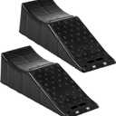 2 Piece Tandem Wheel Ramp, Portable Car Service Ramp, 5.5in Tire Lift Trailer Wheel Jack RV Flat Tire Ramp, for Routine Tire Replacement Repairs
