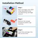 TOKYOINK 923 Ink Cartridges for HP Printers Compatible for HP 923 HP923 Ink Cartridges Work for OfficeJet Pro 8130e 8125e 8135e 8138e 8120e 8132e No Chip (Black Cyan Magenta Yellow) Upgraded Tool