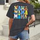 Mama Shirt for Women Mom Life T Shirt Mothers Day Tops Mom Birthday Crewneck Short Sleeve Tops (Gray, M)