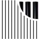 50 Pack Round Aluminum Deck Spindles 26" x 0.1'' Metal Deck Balusters for Railing Staircase Balusters Shiny Black