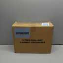 Delamu 2-Tier Multi-Purpose Bathroom Under Sink Organizers and Storage, Stackable Kitchen Pantry Organization, Pull Out Medicine Cabinet Organizer with Movable Dividers, White, 4Pack