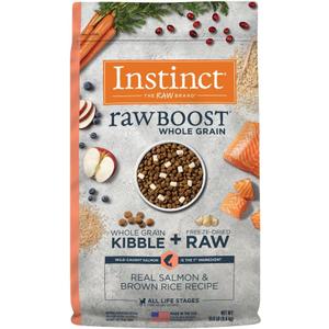 Instinct Raw Boost Whole Grain Salmon & Brown Rice Dry Dog Food, 19 lb. Bag