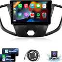 Naifay Android Car Stereo for Ford Transit 2013-2019 with Wireless CarPlay Android Auto, 2+32G 9inch Touchscreen Car Radio for Ford Transit with Bluetooth/FM Audio Receivers/GPS/WiFi/SWC/Split Screen