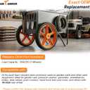 16" Lawn Mower Wheels, 16 x 1.75 Inch Spoked Plastic Wheels