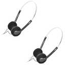 Junfamilee Retro Lightweight Earphones,Over-Ear Headphone,Vintage Feelings Underwire Headphones,Hi-Fi Stereo Earphone Headset,Headphone,for Most Mobile Phones Playback Pevices Headphones (2Pcs Black)