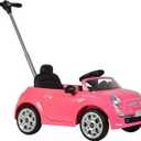 Best Ride On Cars Fiat 500 Push Car, Pink, Large