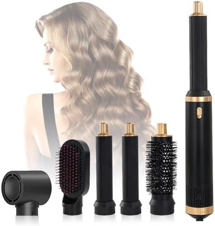 HYTAMY 5 in 1 Air Wrap Hair Styler, Hot Hair Dryer Brush with Auto-Wrap Curlers, Oval Brush & Volumizer, Hair Air Curler, Curling Iron Hair Styling for Fast Drying, Curling, Smoothing & Volume