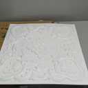 Art3dwallpanels 11 Pack Drop Ceiling Tiles, 24 x 24 Inch High Grade PVC 3D Wall Panels Vintage Flower Pattern for Interior Wall Decor, Fire Rated, Waterproof, White