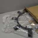 BONLICHT 8 Lights Semi Flush Mount Sputnik Ceiling Light Modern Metal Chandelier Lighting Black Industrial Vintage Sputnik Light Fixtures for Kitchen Island Dining Room Foyer Bedroom