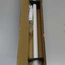 Kemmie 1" Classic Window Curtain Rod with Round Finials Simple Single Telescoping Drapery Rod, 18-36", Matted White