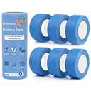 Blue Painters Tape, 2 in x 55 yd, 6 Rolls | Multi-Surface Masking Tape with Clean Removal, Ideal for Painting, Decorating, Indoor and Outdoor Projects